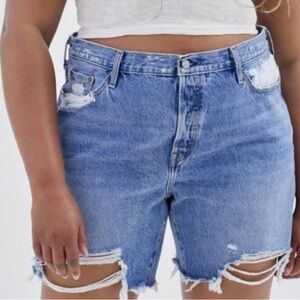Urban Outfitters x Levi’s | 501 90s Vintage Denim Light Jean Shorts New Plus 18W